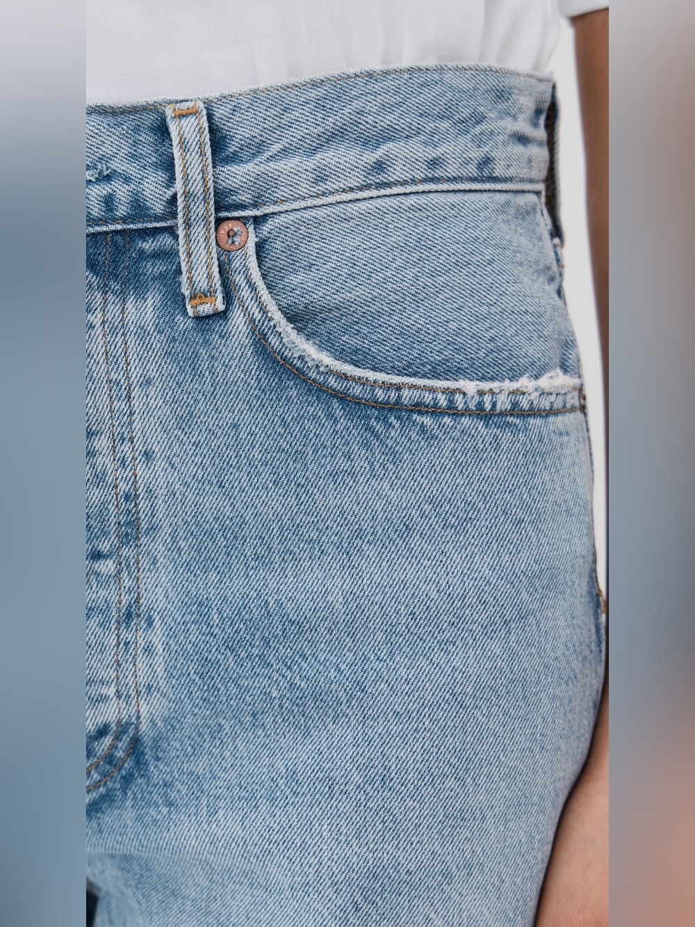 AGOLDE 90 Crop Mid Rise Loose Straight Jeans Force - 28 - Picture 3 of 10